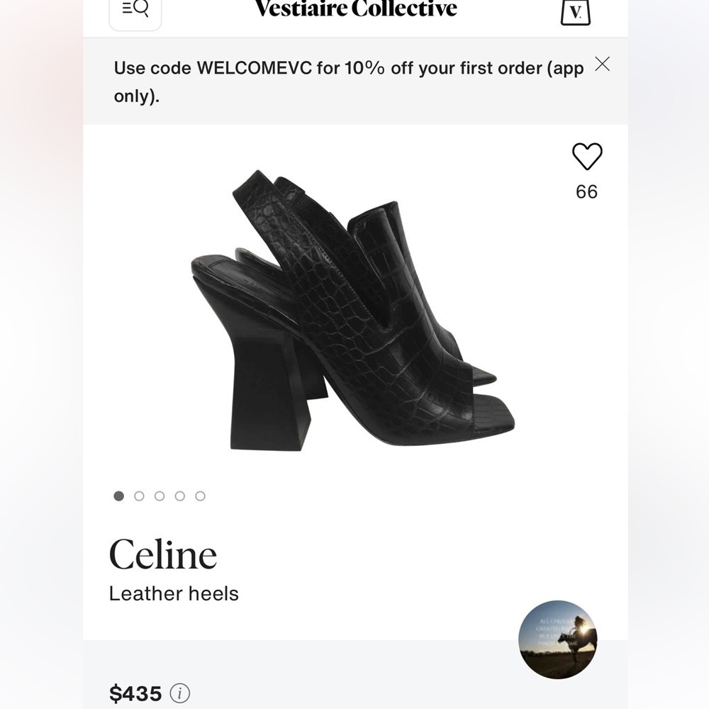 Celine Black Croc leather Heels - Picture 8 of 8